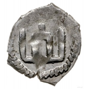 denar przed 1401 r.; Aw: Kolumny Gedymina; Rw: Grot włó...