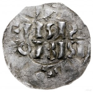 denar ok. 994-1016; Aw: Napis poziomy EISBISIIS DOISIIS...