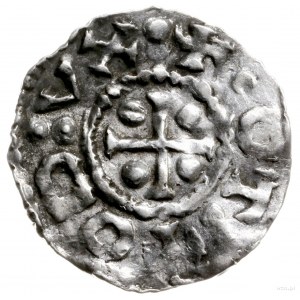 denar 976-982, mincerz Anti; Krzyż z czterema kulkami w...