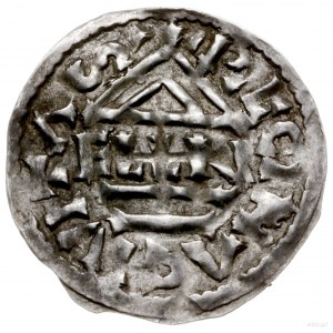 denar 985-995, mincerz Aljan; Krzyż z kółkiem i dwiema ...