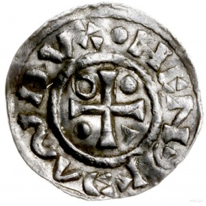 denar 995-1002, mincerz Anti; Krzyż z kółkiem, dwiema k...