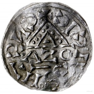denar 1018-1026, mincerz Aza; Napis HEINRICVS DVX wkomp...