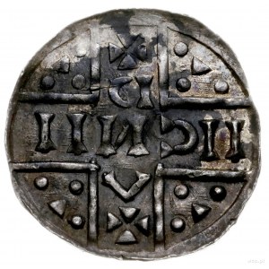 denar 1018-1026, mincerz Bab; Napis HEINRICVS DVX wkomp...