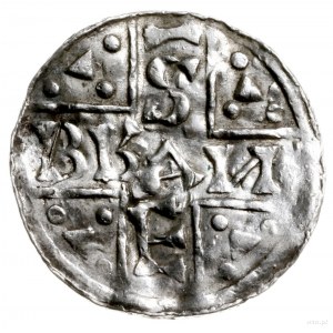 denar 1010-1029, mincerz Vijla ?; Aw: Napis lustrzany B...