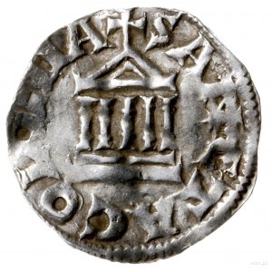 denar 1024-1036; Aw: Krzyż, w kątach PI-LI-GR-IM, wokoł...