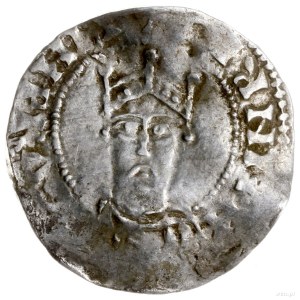 denar 1002-1024; Aw: Popiersie króla na wprost; Rw: Nap...