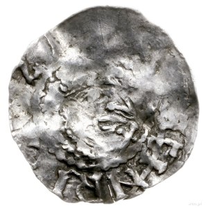 denar 996-1018; Aw: Popiersie w prawo, przed nim krzyży...