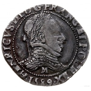 1/2 franka 1589 / M, Tuluza; data w otoku; Duplessy 113...