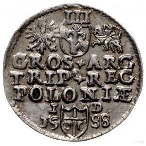 trojak 1588, Olkusz; z końcówką na awersie M D L zakońc...