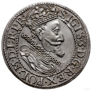 ort 1615, Gdańsk; duża głowa króla, kropka nad łapą nie...
