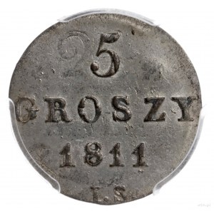 5 groszy 1811 IS, Warszawa; odmiana z inicjałami IS (mi...