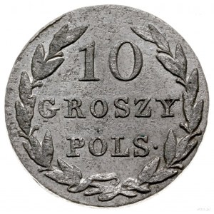 10 groszy 1830 KG, Warszawa; odmiana z inicjałami K-G (...
