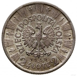 2 złote 1936, Warszawa; Józef Piłsudski; Parchimowicz 1...