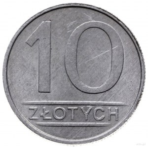 10 złotych 1988, Warszawa; Nominał 10, bez napisu PRÓBA...