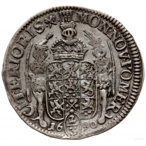 gulden (2/3 talara) 1690, Szczecin; odmiana napisu CARO...