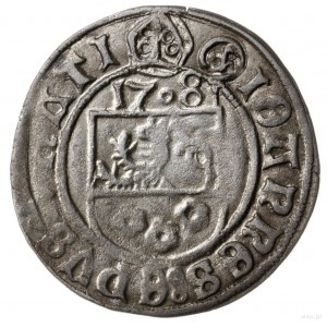 grosz 1508, Nysa; odmiana z datą 1708 (5 jako 2 w odbic...