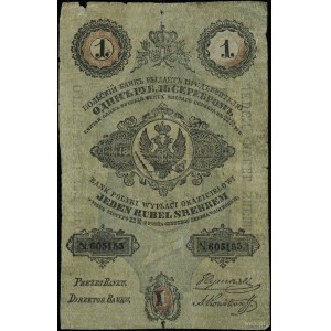1 rubel srebrem 1847, podpisy prezesa i dyrektora banku...