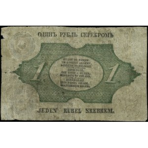 1 rubel srebrem 1847, podpisy prezesa i dyrektora banku...
