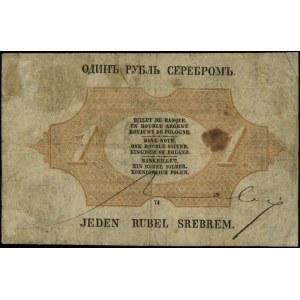 1 rubel srebrem 1858, seria 74, numeracja 4353995, podp...