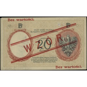 20 złotych 15.07.1924, czerwony nadruk Bez wartości / W...