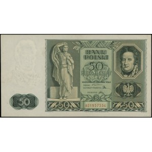 50 złotych 11.11.1936, seria AD, numeracja 1957534; Luc...