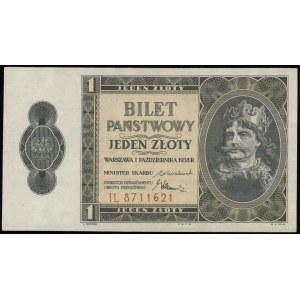 1 złoty 1.10.1938; seria IL, numeracja 8711621; Lucow 7...