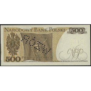 500 złotych 16.12.1974, seria Z, numeracja 0000151; bez...