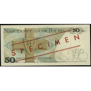 50 złotych 9.05.1975, seria R, numeracja 0000022; czerw...