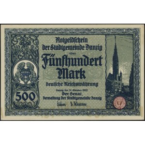 500 marek 31.10.1922, numeracja 100739; Miłczak G2, Jab...