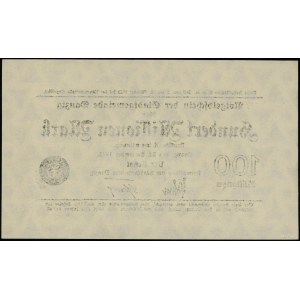 100.000.000 marek 22.09.1923, znak wodny “trójkąty i kó...