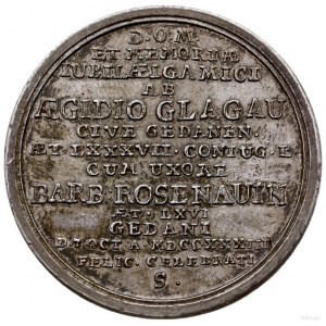 medal z 1733 roku autorstwa Sieverta wybity z okazji zł...