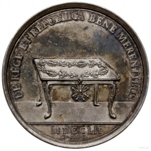 medal sygnowany Wermuth wybity w 1752 r. z okazji święt...