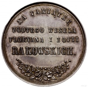 medal z 1875 r. nieznanego autora wybity na złote gody ...