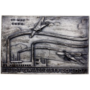plakieta z zawodów aeroklubowych w Łodzi 17/05/1936; Dw...