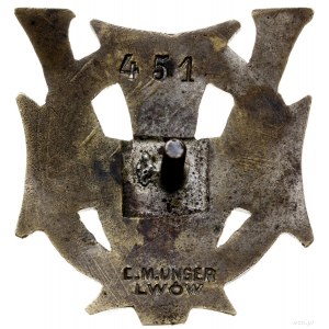 Obrona Lwowa 1918-1919; zestaw 3 odznak oraz 2 legityma...