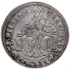 talar 1622, Salzburg; Aw: Tarcze herbowe i napis w otok...