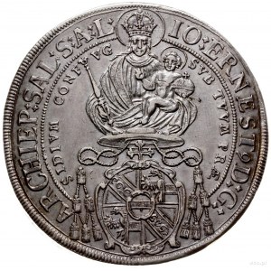 talar 1708, Sazburg; Aw: Madonna z dzieciątkiem i napis...