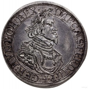 talar 1641; moneta z tytulaturą Ferdynanda III, Aw: Pop...