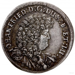 2/3 talara (gulden) 1678, Hanower; wariant z bujną fryz...