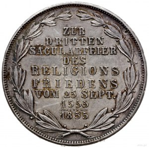 2 guldeny 1855, Frankfurt; wybite z okazji 300. rocznic...