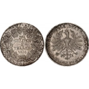 German States Frankfurt 2 Taler / 3-1/2 Gulden 1841