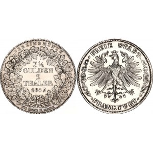 German States Frankfurt 3-1/2 Gulden - 2 Taler 1843