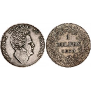 German States Nassau 1 Gulden 1839