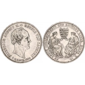 German States Saxony-Albertine 1 Taler 1854