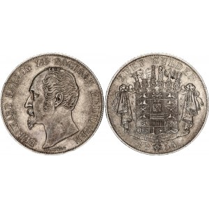 German States Saxe-Meiningen 2 Gulden 1854