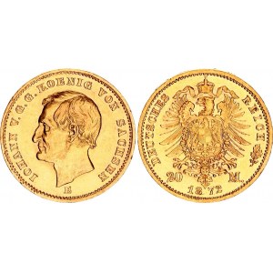 Germany - Empire Saxony 20 Mark 1872 E