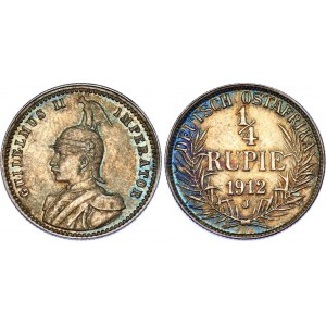 German East Africa 1/4 Rupie 1912 J