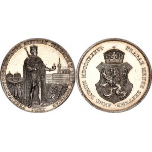 Austria Silver Medal Coronation of Bohemian King in Prague 1836 MDCCCXXXVI Specimen PCGS SP62