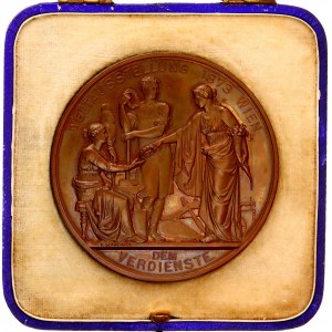 Austria Bronze Table Medal World Exhibition in Vienna 1873