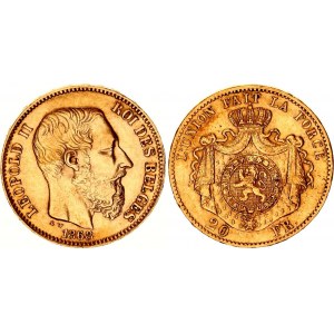 Belgium 20 Francs 1868